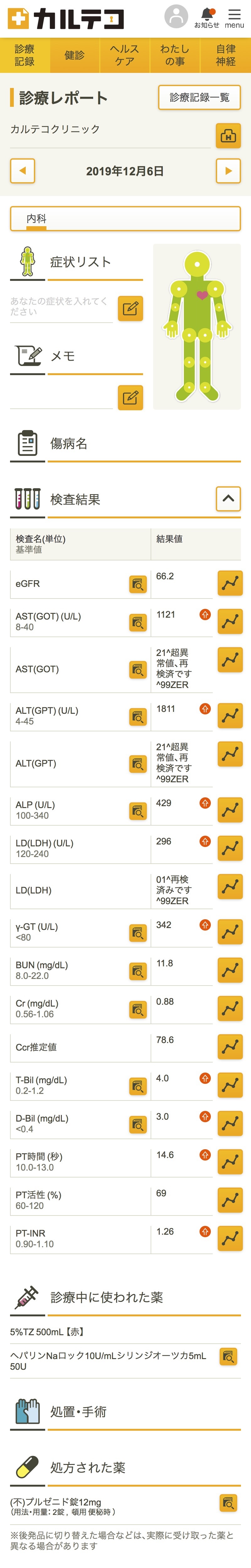 カルテコ 診療レポート